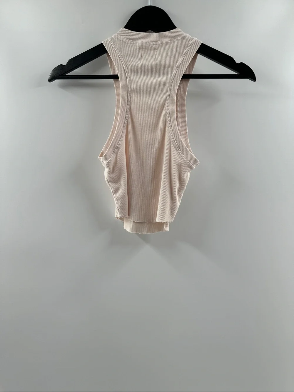 Boys Lie Pale Pink Ribbed High Neck Tank Top – One Size - Picture 5 of 6
